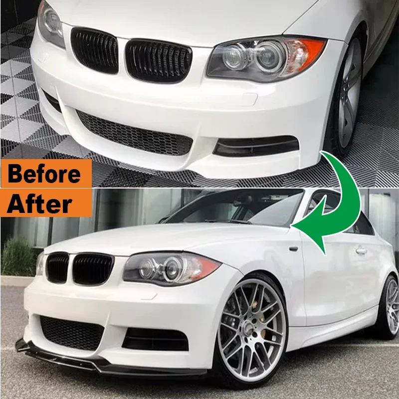 Front Bumper Canard Lip Spoiler for BMW 1 Series E82 E88 2008-2013 Car Splitter Diffuser Guard Protector Cover Cars Accessories