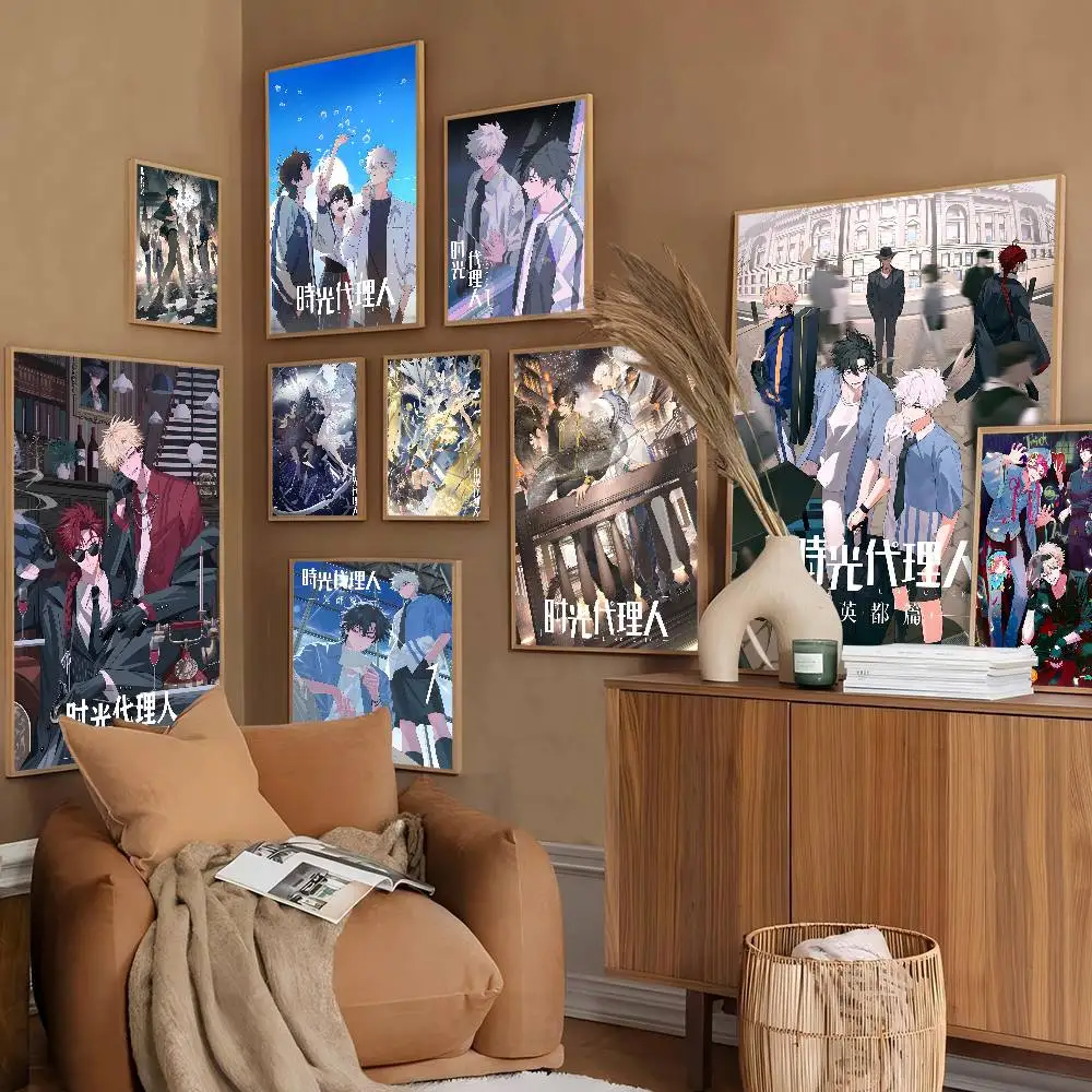 Link-Click 2023 New Anime Whitepaper Poster Waterproof Paper Sticker Coffee House Bar Aesthetic Art Wall Painting