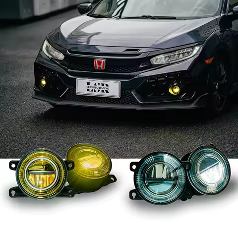For 10th 11th gen Honda Civic fog lights Hatchback Type R FC FE1 FL1 FK7 FK8 h11 fog light cover 2016-2018 2019-2021 2022 2023
