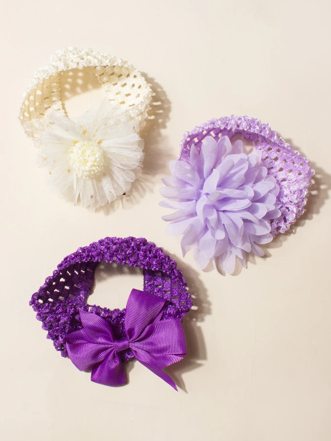 3 Pcs Baby Girl Headbands Set - Bow & Flower Headbands for Newborns to 3 - Year - Olds, Ideal for Toddler Girl Fall Clothes