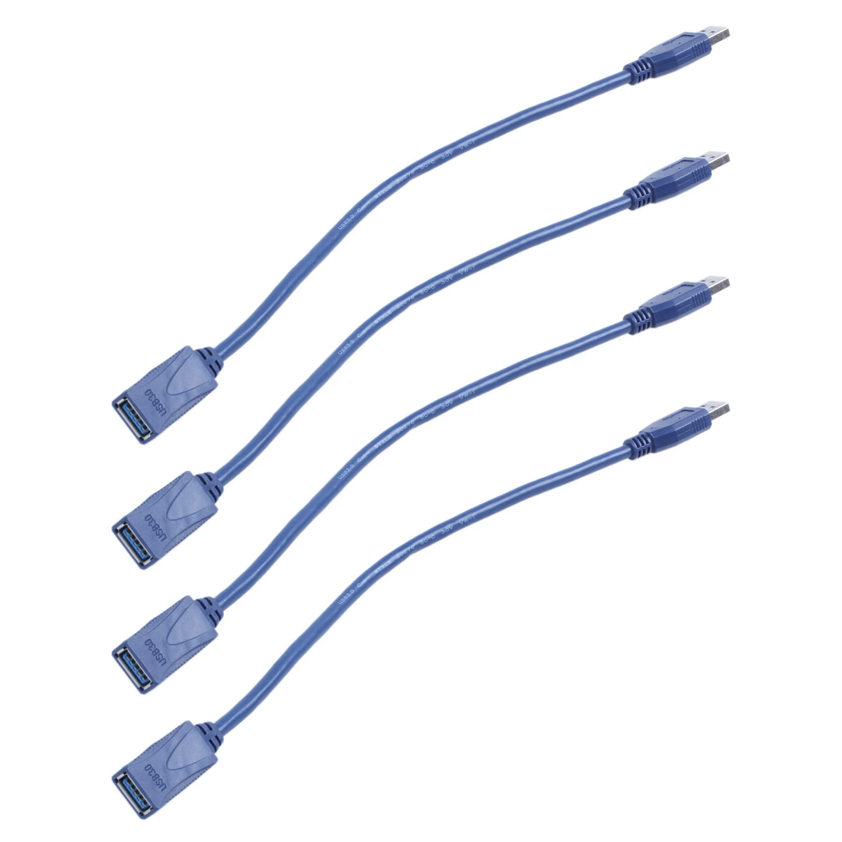 

4X синий удлинительный кабель USB 3.0 «папа-папа» F/M типа A, 30 см