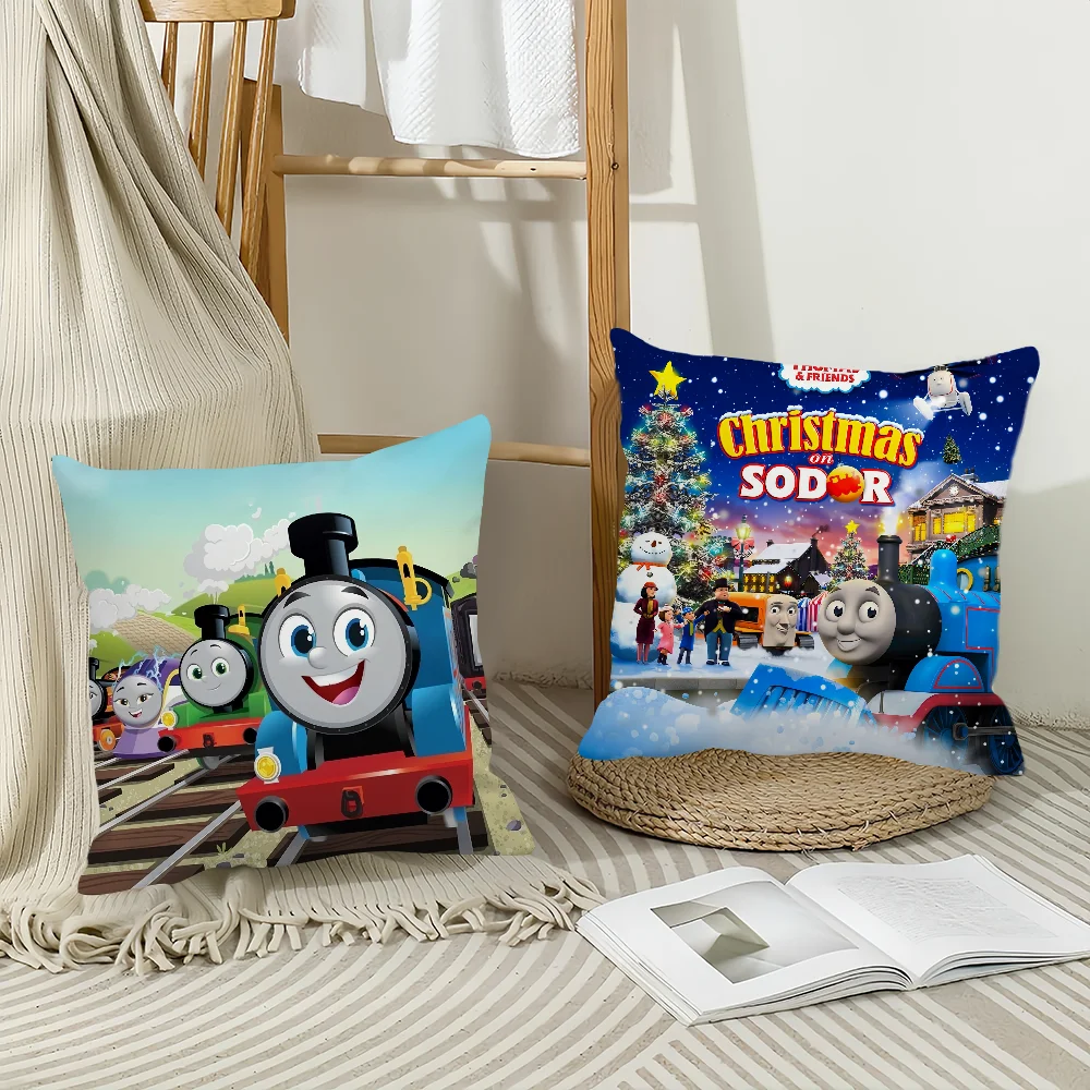

Cartoon T-Thomas and F-Friends Pillow Case Home Decoration Cushion Cover Suitable For Bedroom Car Office Sofa