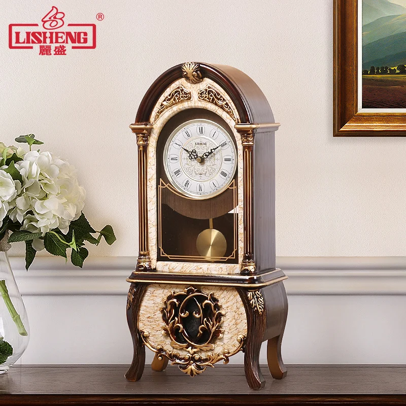 Nordic Table Clock Retro Luxury Desk Clock Vintage Mechanical Tell The Time Living Room Bedroom Bedside Home Decoration Gift