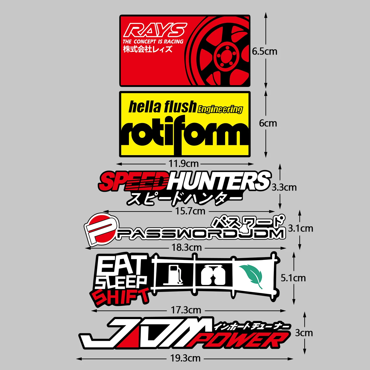 JDM Reflective/Laser Motorcycle Stickers Moto Scooter Body Fuel Tank Helmet Fairing Top Box Vinyl Accessories Decals Waterproof
