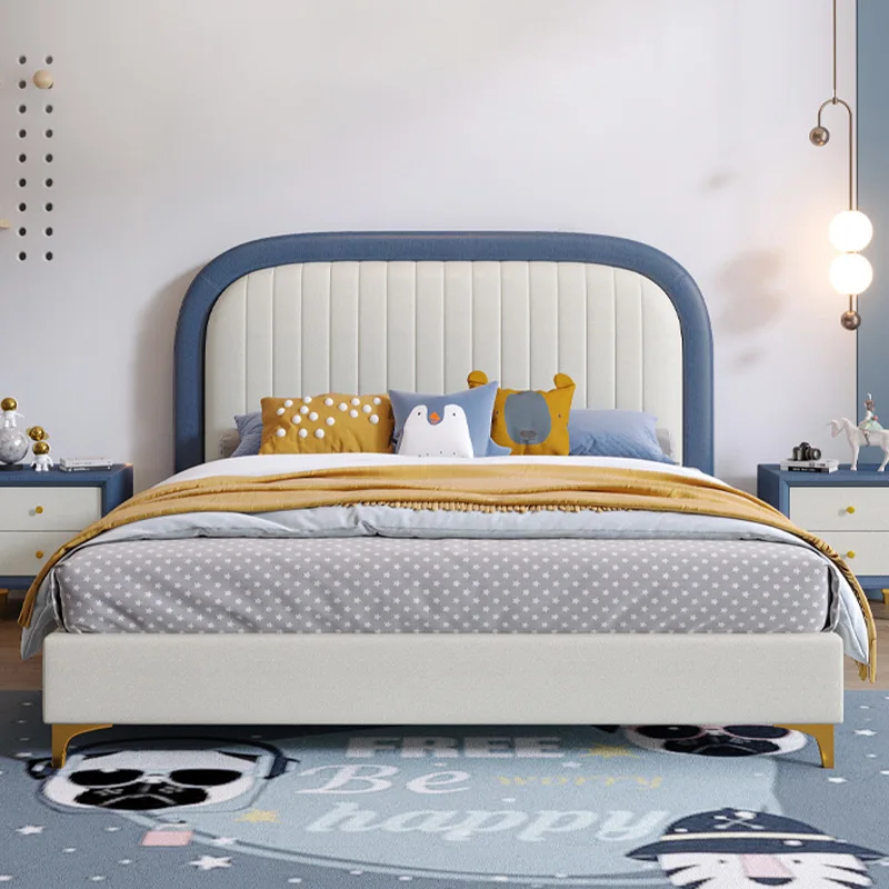 Children's Furniture Modern Boy bed Modern simple Adolescent bedroom single bed Girl extravagant soft packed bed