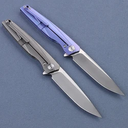RIKE803 Navaja táctica plegable M390 acero militar EDC bolsillo