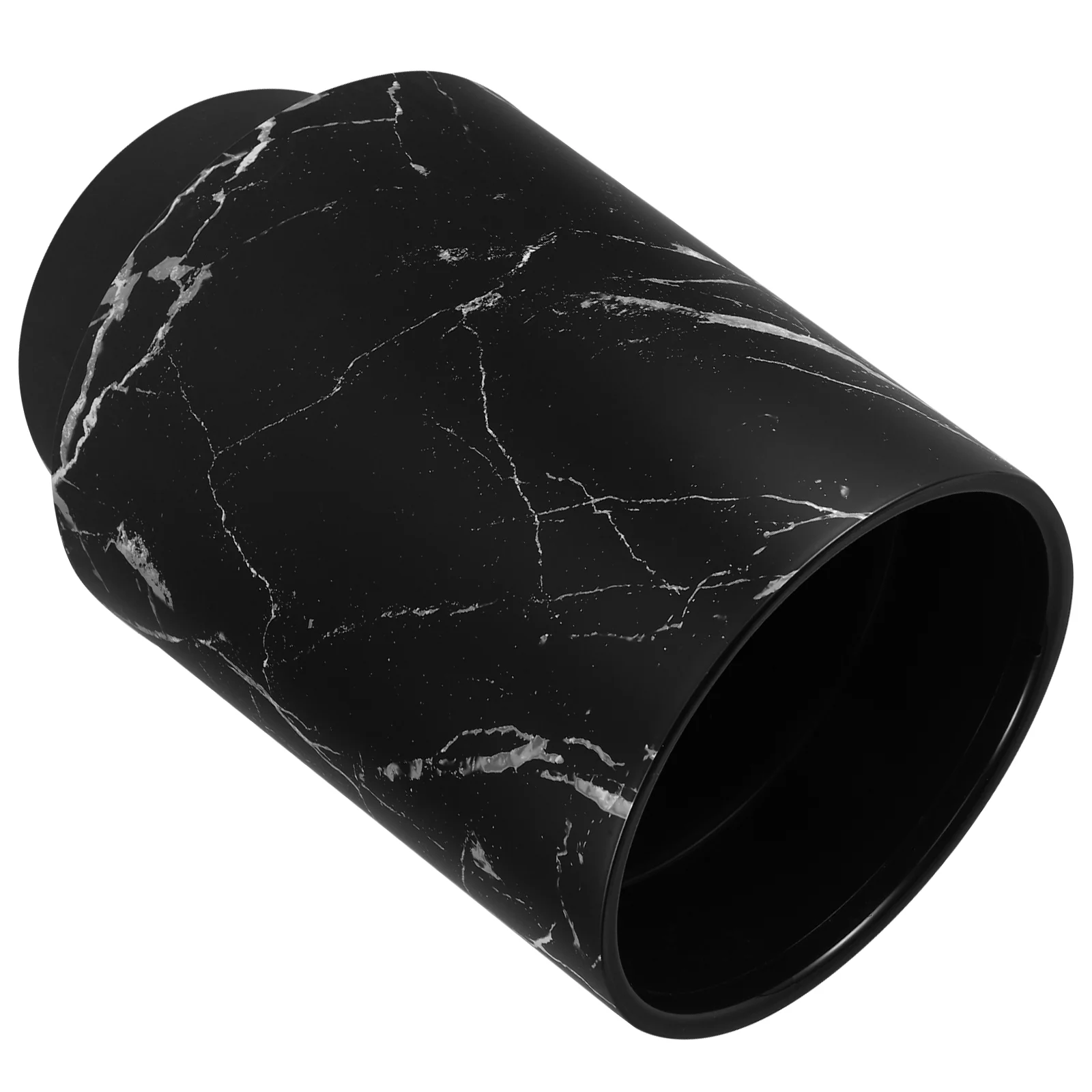 Bins Double Trash Can Wastebasket Marbling Marble Bathroom Desktop 2700X2350X2350CM Garbage Container Large Black Big Office