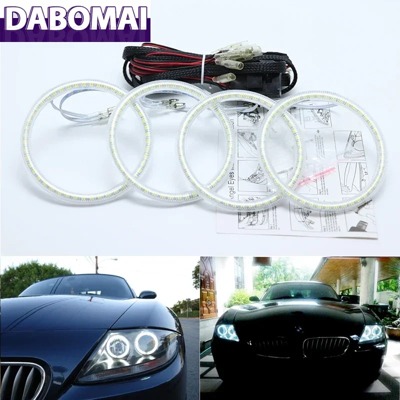 

Ultra Bright SMD White LED Angel Eyes 2600LM 12V Halo Ring Kit Daytime Running Light for BMW Z4 E85 E86 2002-2008