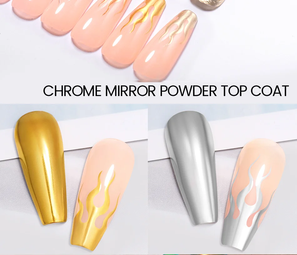 BORN PRETTY 10ml Chrom-Basisgel für Spiegelpuder Transparentes Nagelgel Kristallklar UNGIFTIG Abziehbares UV-LED Funktionsgel – Detail 6