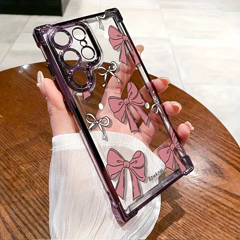 حافظة هاتف بفيونكة وردية لهاتف آيفون 17 إلى 11 برو ماكس بلس #4