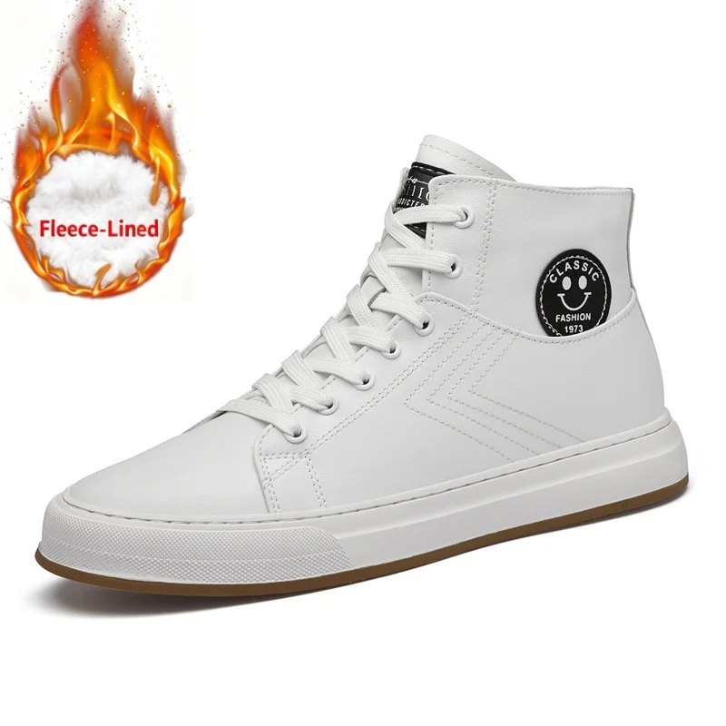 

Winter men's high-top leather shoes, sports shoes, casual shoes, hiking shoes, outdoor shoes, driving shoes