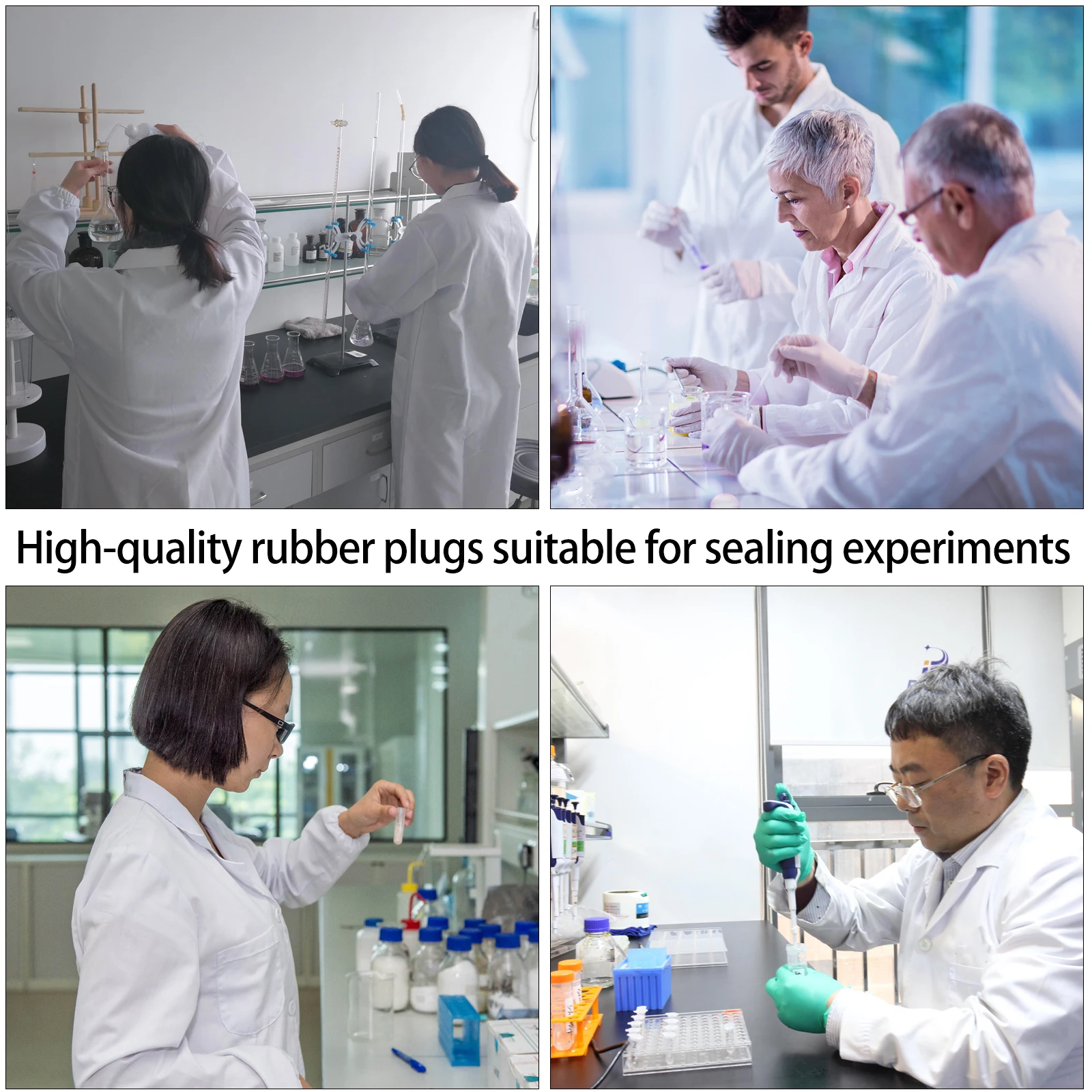 

4pcs Rubber Stopper Punch Metal Lab Equipment Long Handle Manual Experiment Tools Piercing Drilling Petri Dish
