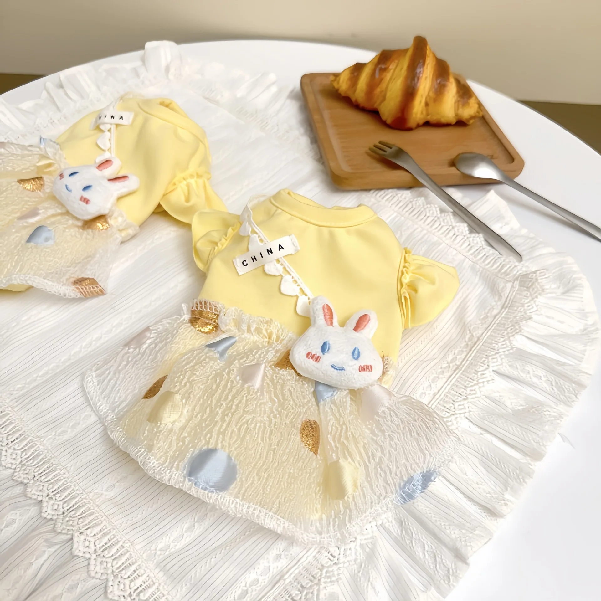 Little Rabbit Backpack Pet Dress Dog Cartoon Clothes Summer Small and Medium-sized Dog Princess Skirt Pet Supplies view 5