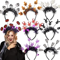 Halloween Headband Hallowen Photo Prop Pumpkin Spider Bat Hair Headband Happy Halloween Party Hair Accessories Kids Favor