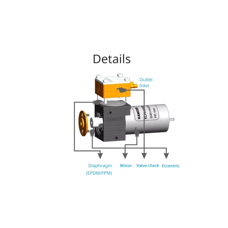 KLP01 Single Head Micro Diaphragm Pump 12V/24V DC Electric Oil Pump Brushless Motor Self-priming Pump