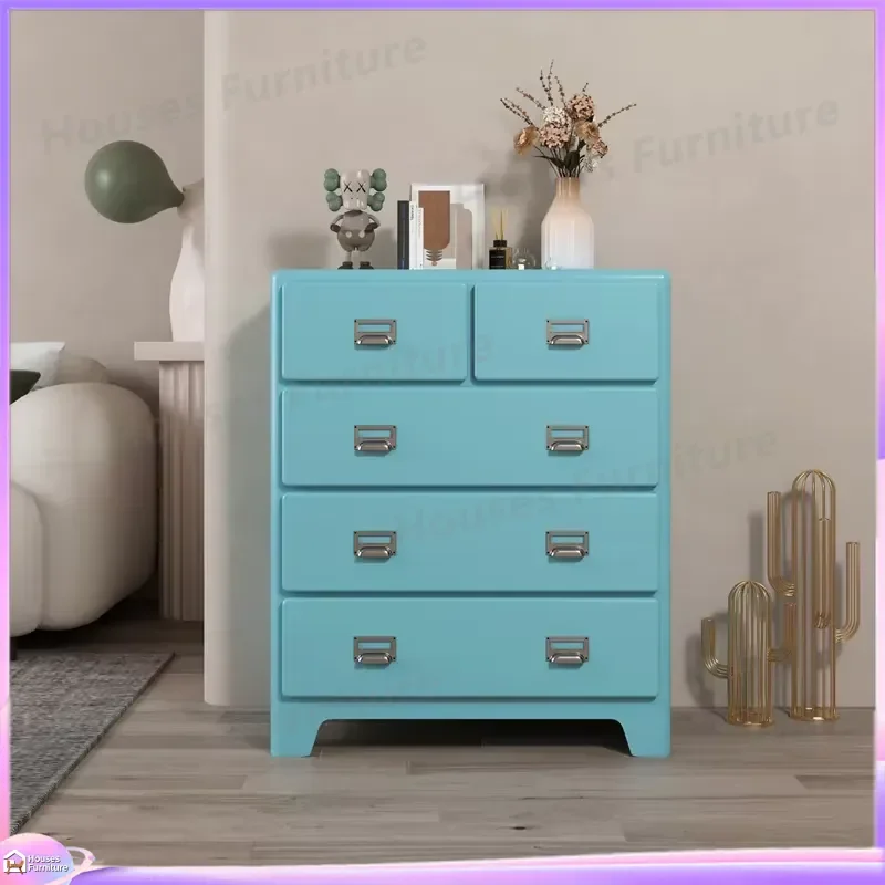 Vintage 5 Drawer Metal Shoe Cabinet Storage Organizer Entryway Hallway Console Table Buffet Sideboard for Home Office Coffee view 6