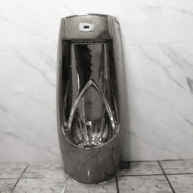 Wall-mounted silver  hotel color automatic sensor urinal hand-pressed urinal deodorant