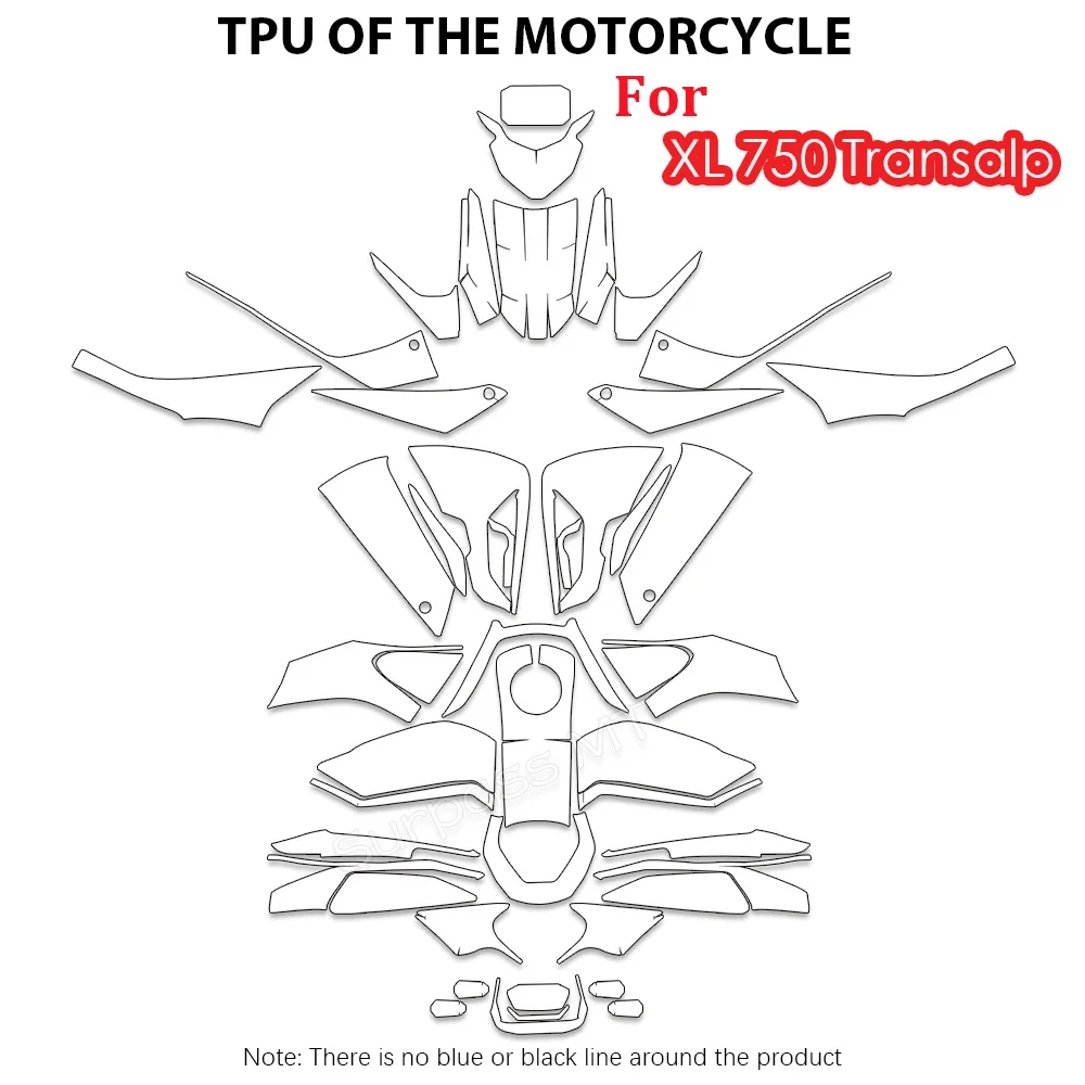 Motorcycle Paint Protective Film Paint Protection TPU Invisible Stickers Fits NX400 Anti-scratch PPF For HONDA XL750 Transalp