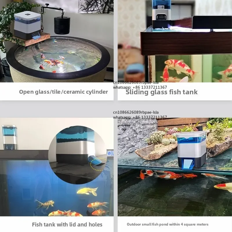 Cross-Border Link EV615 Dual-Battery Powered Timer Automatic Fish Feeder Rainproof Design Koi Pond Aquarium Indoor/Outdoor