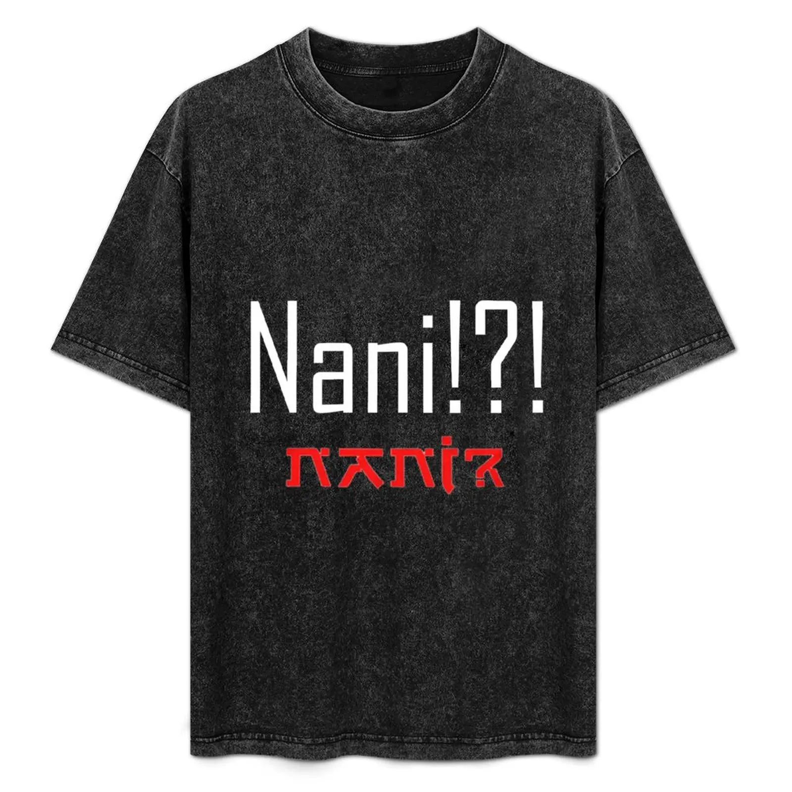 

NANI!! Slim Fit T-Shirt Graphic Print Short Sleeve T-Shirt