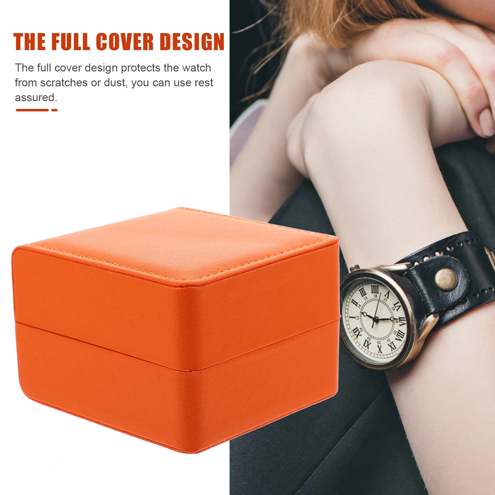 Watch Storage Box PU Single Watch Display Case Wristwatch Watch Holder Travel Jewelry Watch Organizer For Men Gift