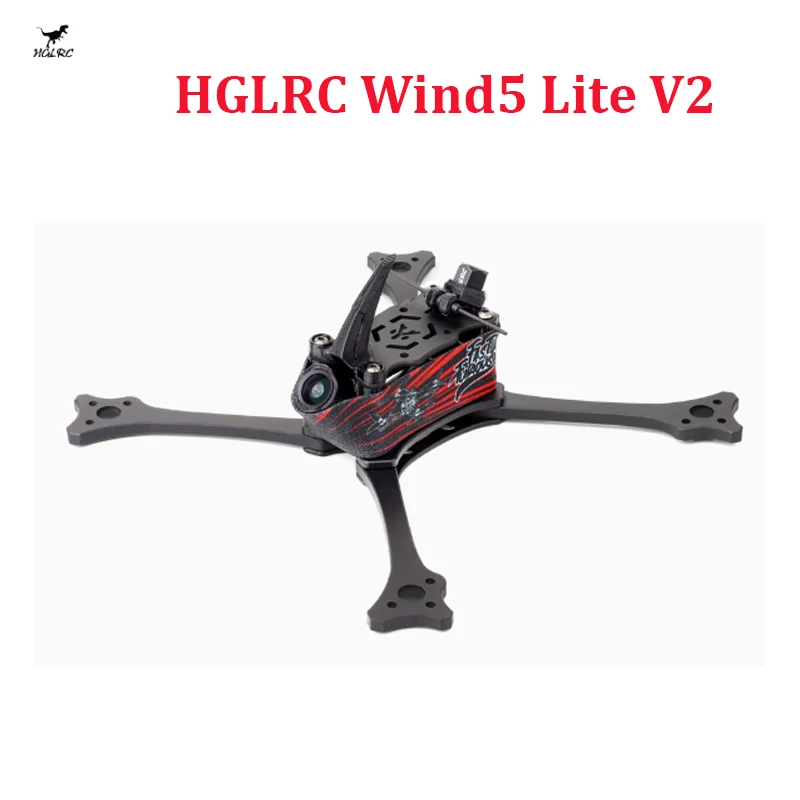 HGLRC Wind 5 Lite V2 5inch Brushless T700 Four-Axis Indoor Carbon Fiber FPV Racing Frame Kit