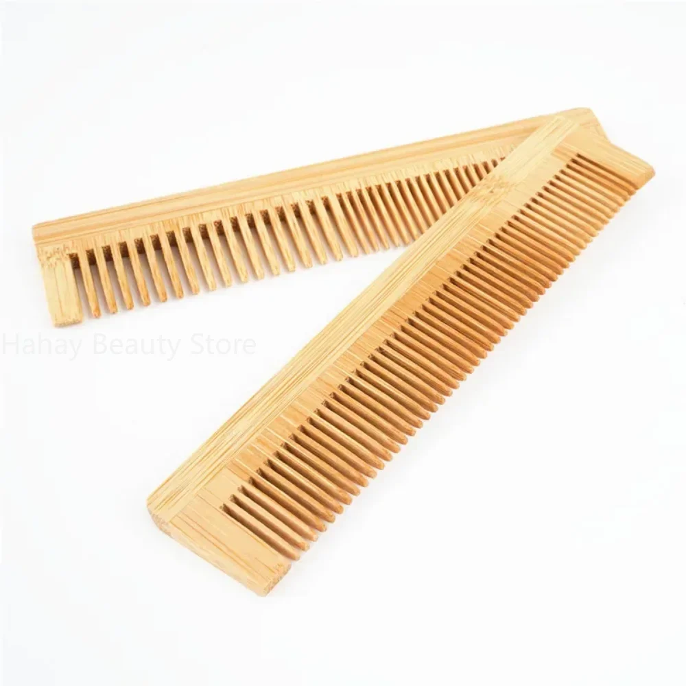 Peine de madera de bambú para hombre, peine de bambú para masaje, cepillos antiestáticos naturales para el cabello, cuidado del cabello, herramienta