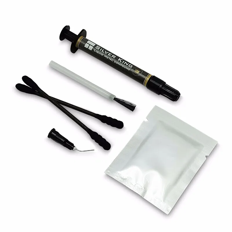 مرهم ساخن من شحم السيليكون المعدني السائل Thermalright Silver King 79W لوحدة المعالجة المركزية المعدنية السائلة/لا تأتي في الاتصال بالألمنيوم