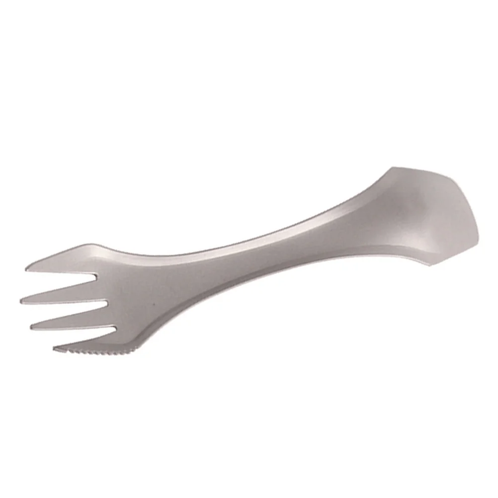 

BBQ Tableware Camping Spoon Fork Portable Travel Hiking Dinnerware Outdoor Utensil Reusable Titanium Safe No Odor Finely