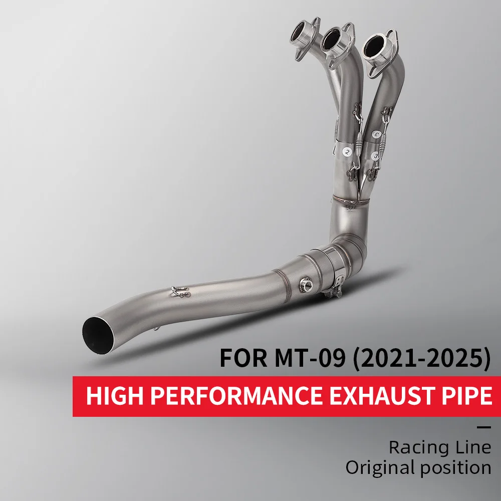 High Performance 51MM DUAL SENSORS For MT09 FZ09 XSR900 2021-2025 complete motorcycle exhaust system