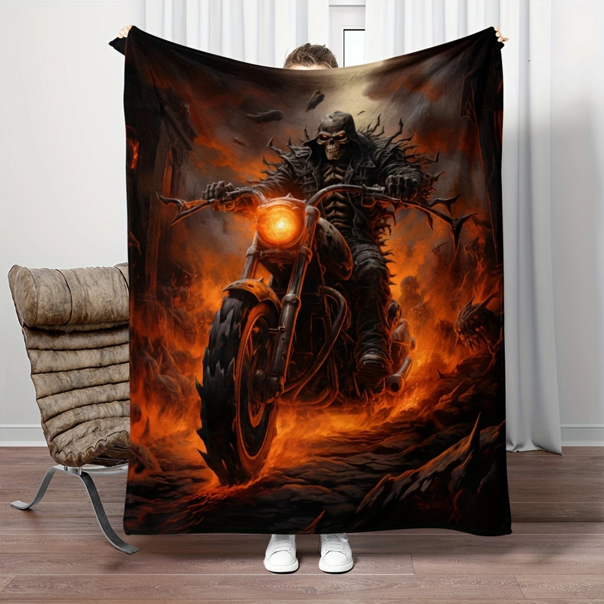 Vintage Red Boxing Gloves Throw Blanket  Sports Fighting Theme Art Print Decor for Sofa Bedroom Blanket