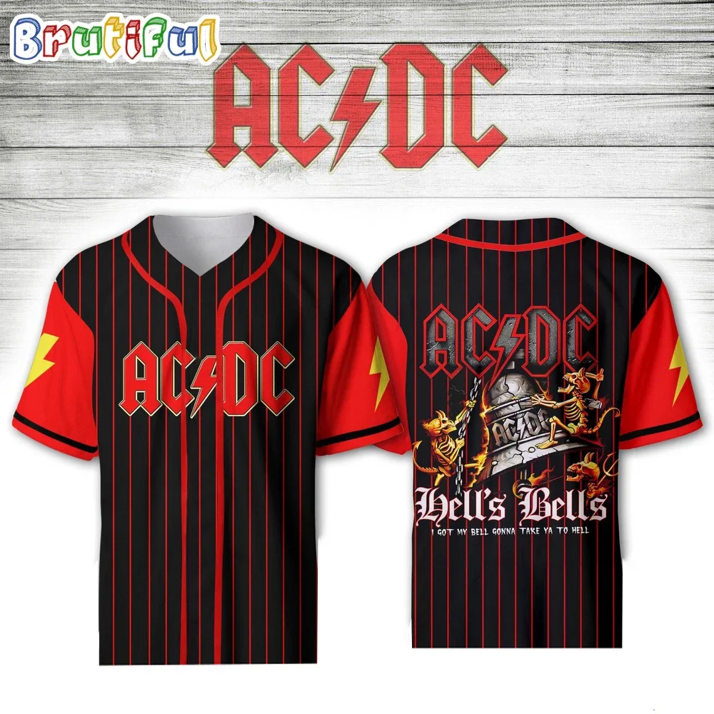 2025 New Men's Quick-drying T-shirt ACDC Band Printing Trend Comfortable Casual Breathable Sweat-absorbing Short Sleeves