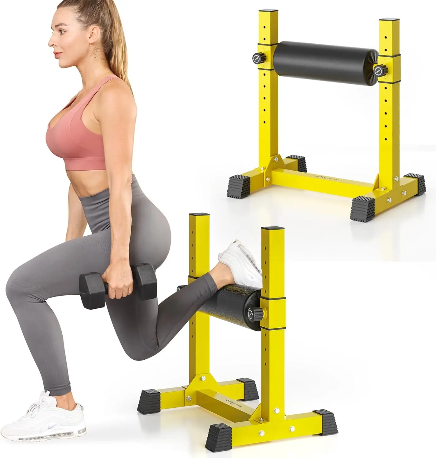 

Adjustable Single Leg Squat Stand with 9 Height Levels for Bulgarian Split Squats and Lower Body Training