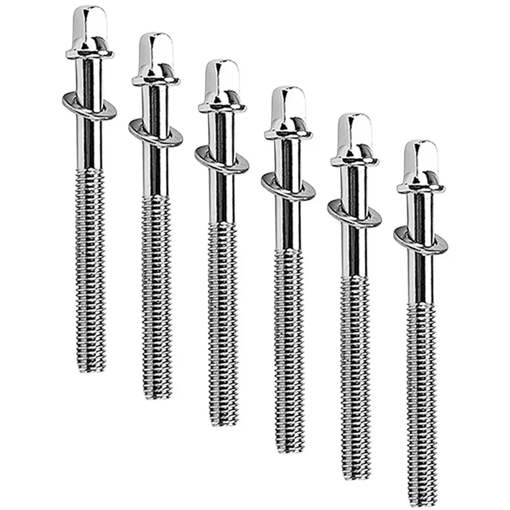 

6 Pcs Drum Claw Screws Snare Tension Lug Hardware Silver Kit 50mm Drum Set Repair jazz drum lug tension rods durable metal
