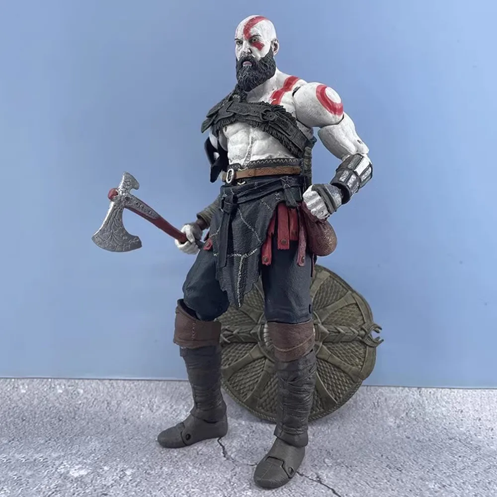 Neca God of War PS4เกมคลาสสิค Kratos ตุ๊กตาขยับแขนขาได้พีวีซีโมเดลตุ๊กตาของเล่นสะสมของขวัญวันเกิด