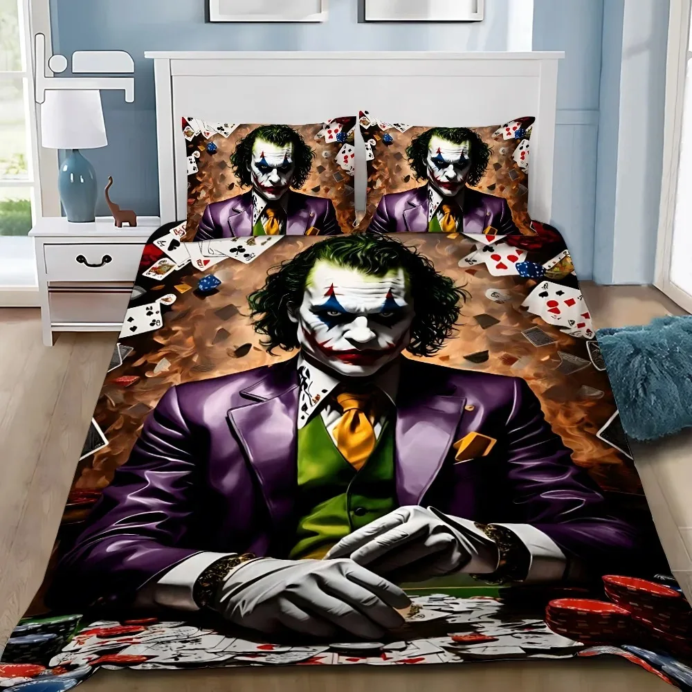 

Duvet Cover Pillowcase Bedding Set Horror J-Jokers Adult Boy Girl Bedroom Decoration Children Gift Single Double Large Size