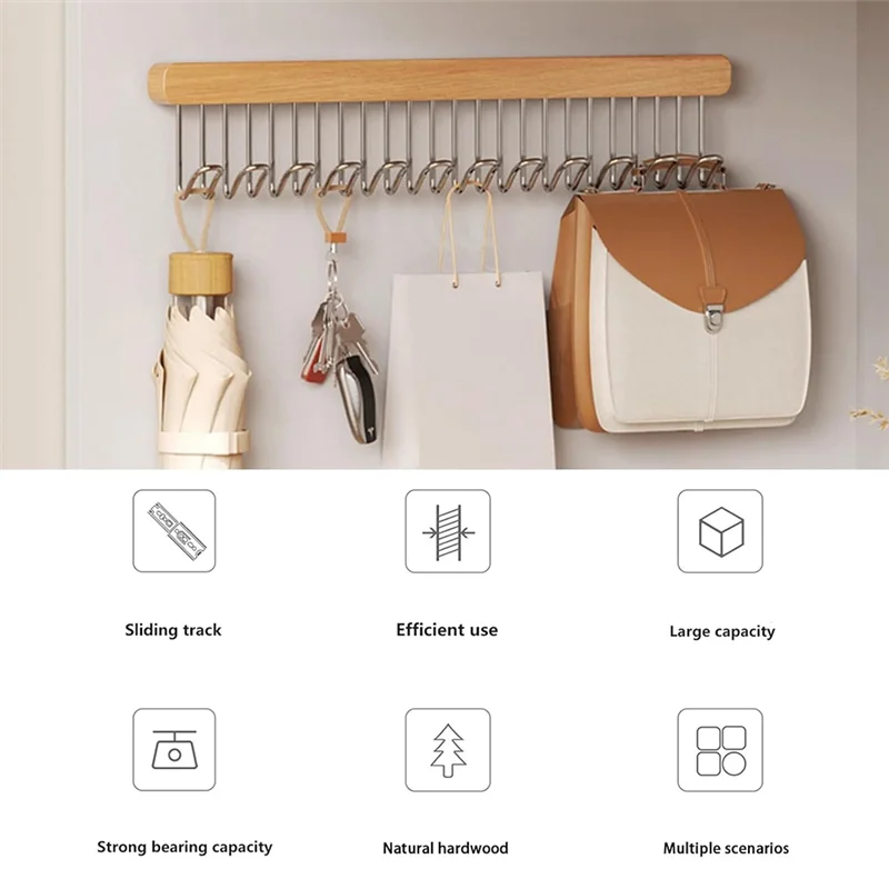 A04G-2 Pack 16.2 Inch Valet Rods Closet Organization And Storage For Hanging Clothes, Wardrobe Pole