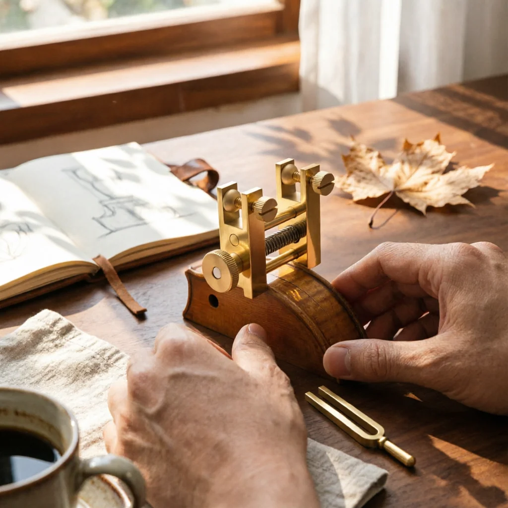 Violin Repair Clamp Brass Luthier Clamp Crack Repair Tool Non-Damaging Professional for Luthiers, Workshop