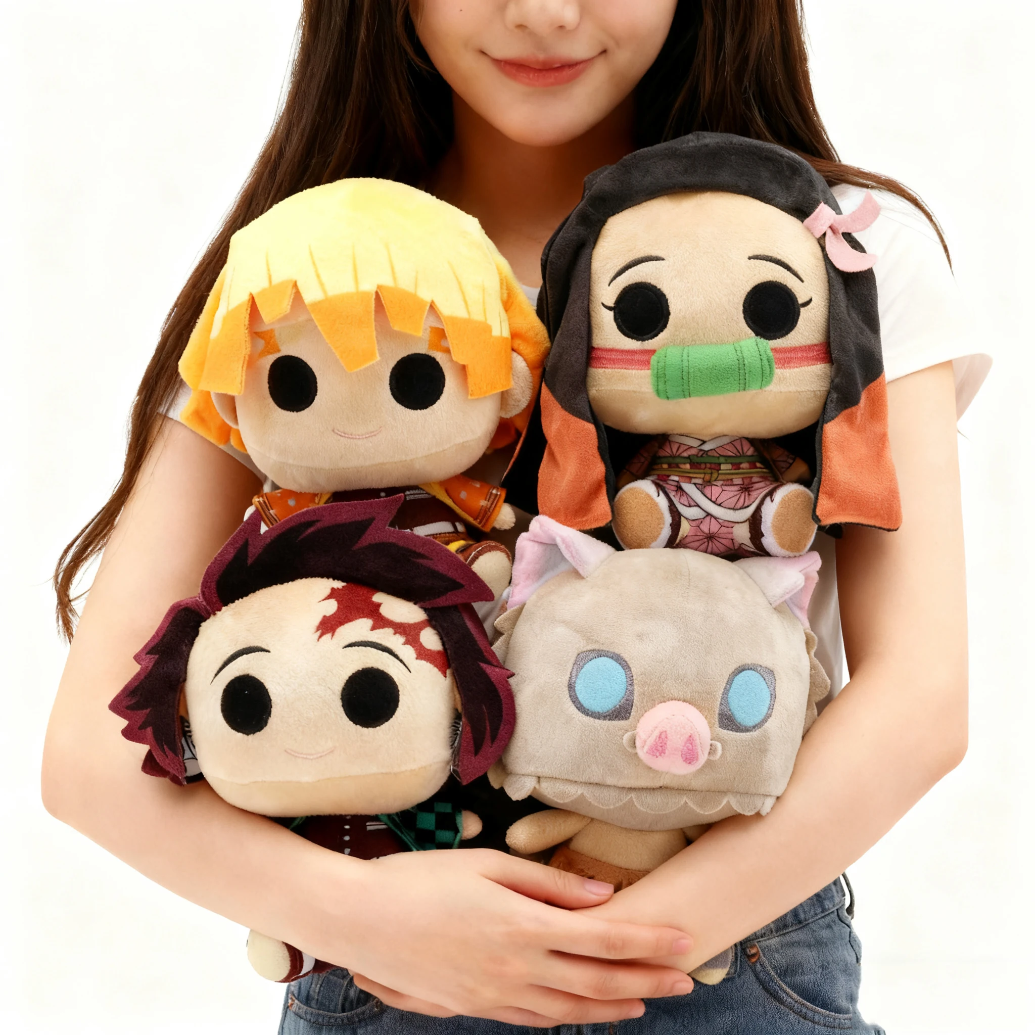 Nuevo 20cm Demon Slayer juguetes de peluche de dibujos animados Ghost Slayer Kamado Tanjirou Kamado Nezuko Kochou figura muñeco de peluche regalos para niños