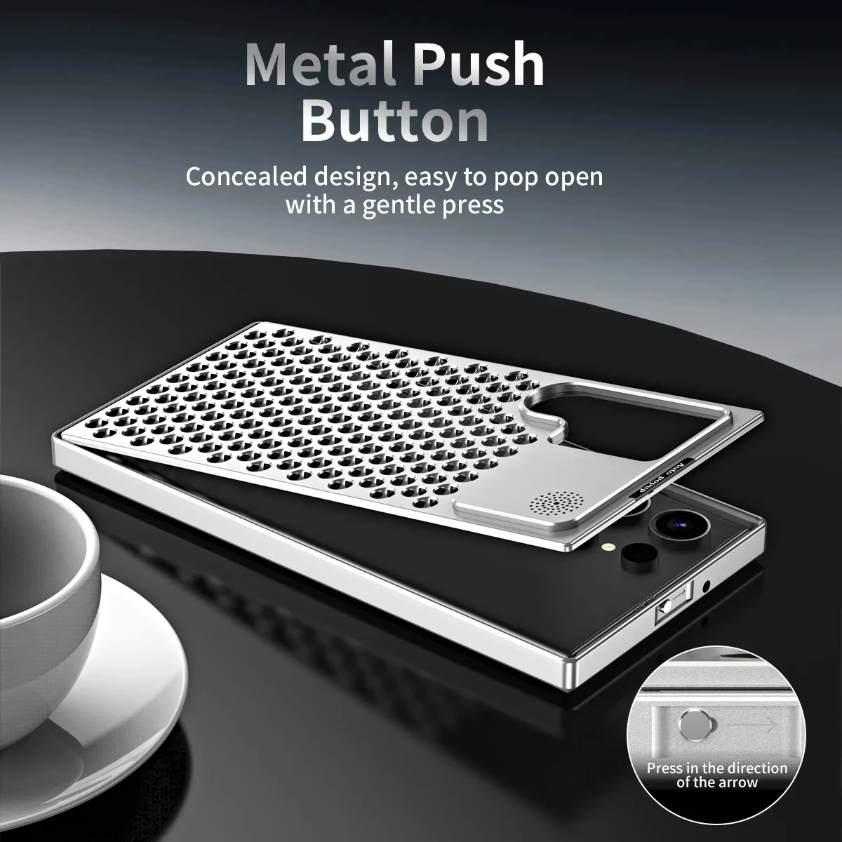 Luxurious Cooling Aromatherapy Men's Armor Aluminum Metal Back Case For Samsung Galaxy S22 S23 S24 Ultra Cover