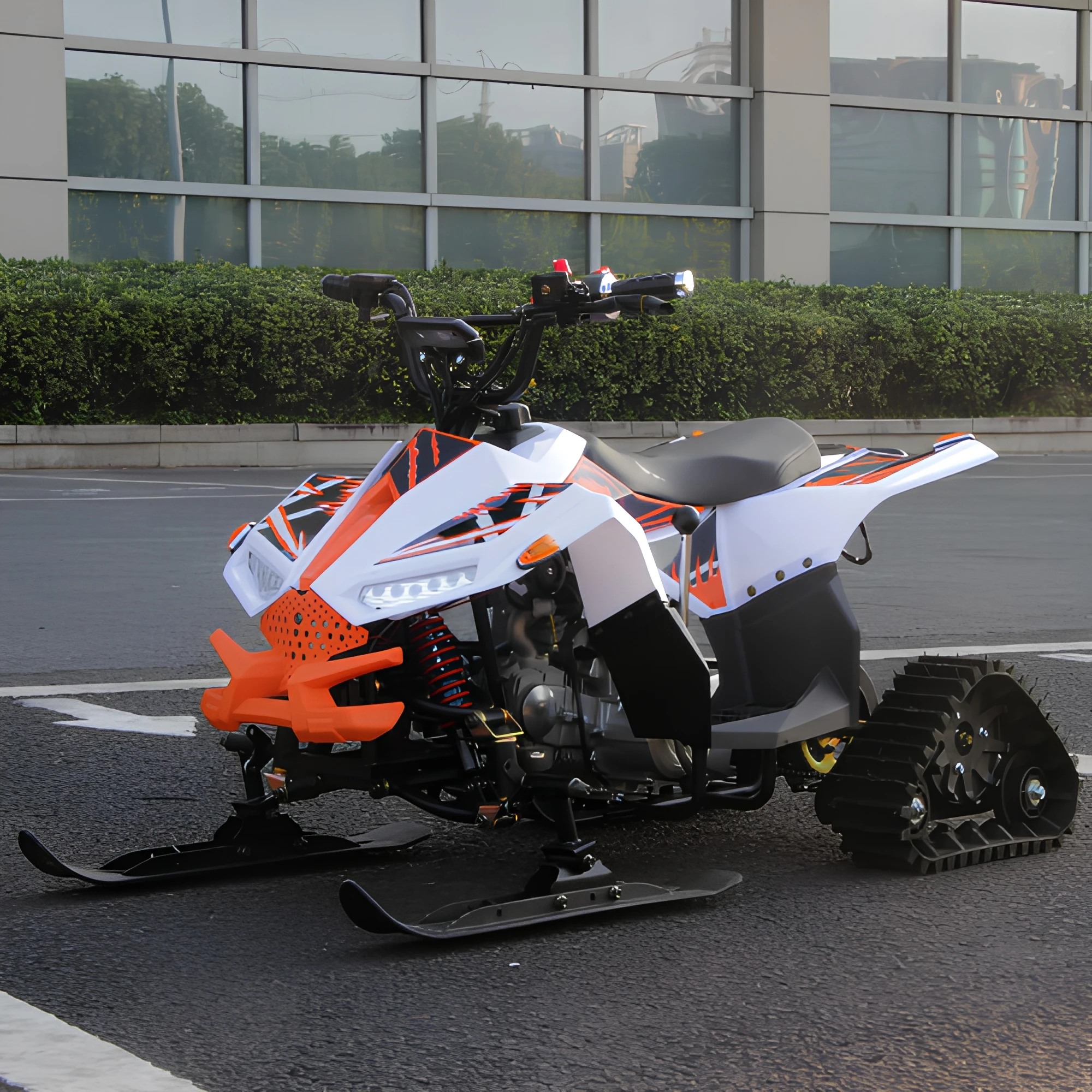 125cc 4-Stroke Snowmobile Adults Mini Tracked Snow Mobile Sled Winter Outdoor Sports Motorized Snow Scooter Off-Road