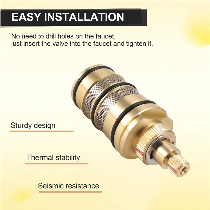 

FAST-латунный сменный термостатический картридж, комплект для ремонта клапана смесителя для душа, смеситель для контроля температуры воды в ванной комнате