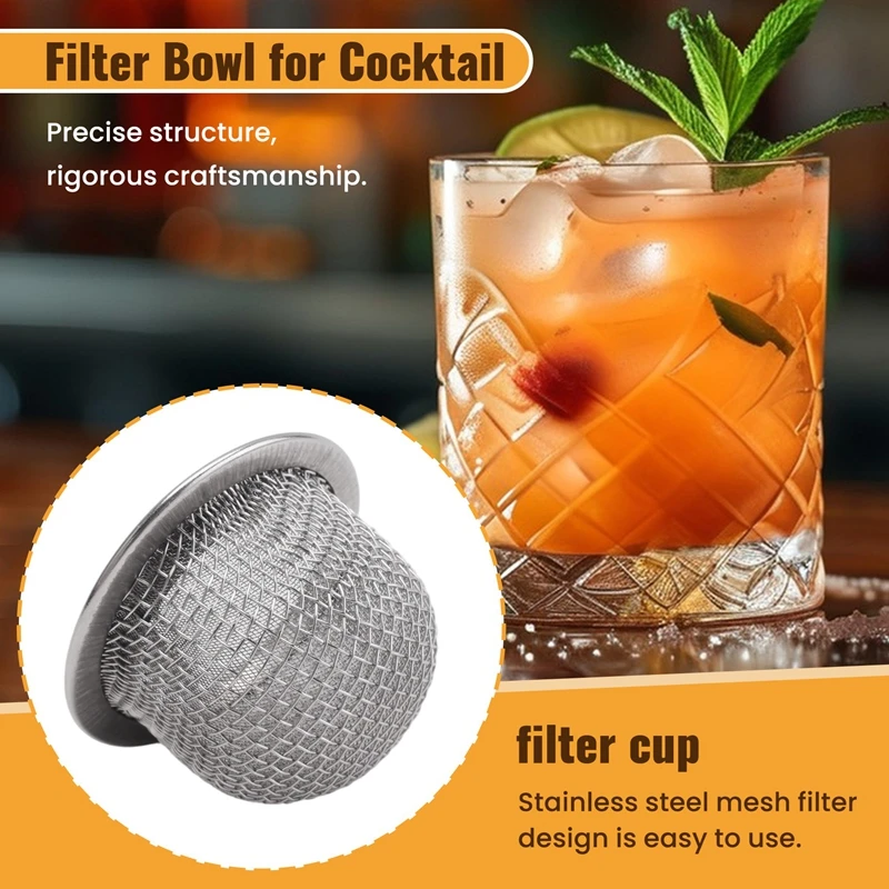 20Pcs Cocktail Smoker Filter Accessories, Double Screen Filter, Washable Stainless Steel Mesh Screen Filter Bowl