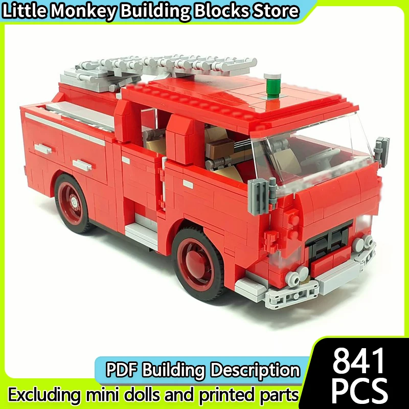 

City Car Model MOC Building Bricks Type N350 Commercial Vehicle Modular Technology Children Holiday Gifts Assemble Toys Suit