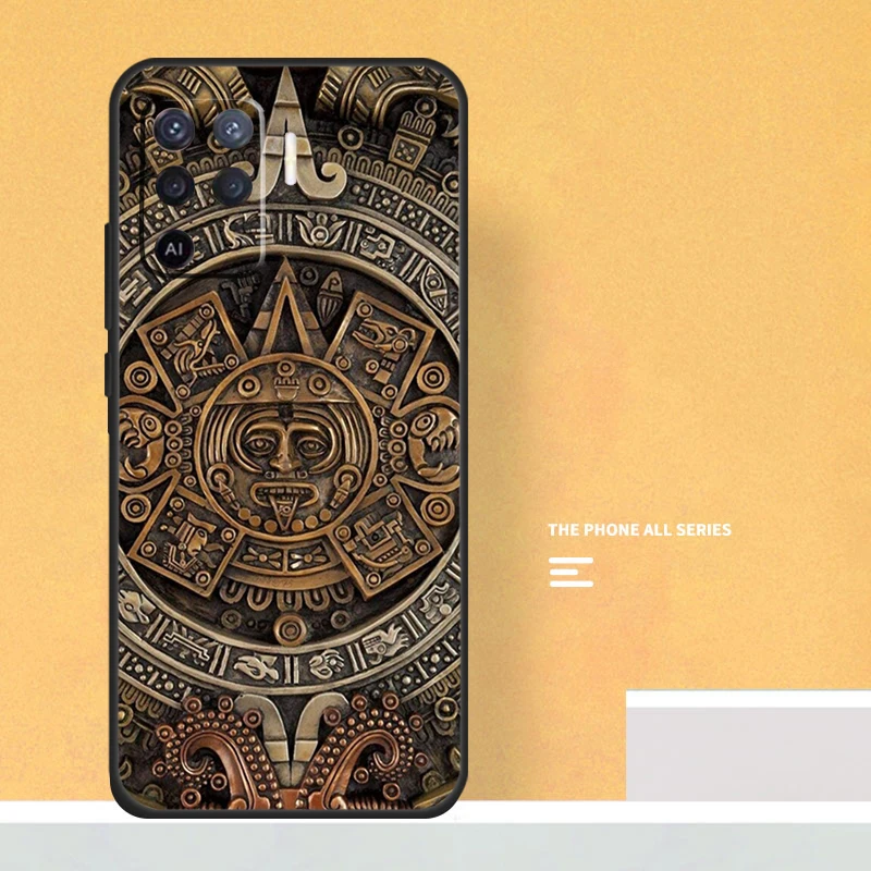 Mayan Calendar For OPPO A15 A16 A17 A98 A78 A58 A54 A74 A94 A53S A57S A52 A72 A77 A5 A9 A53 A76 A96 Case