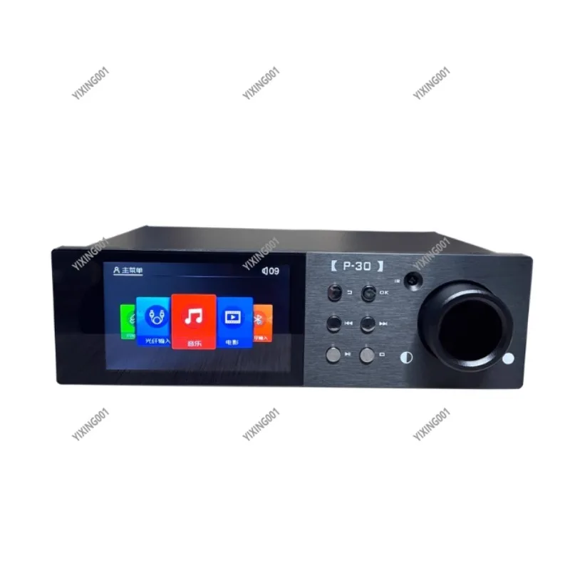 مشغل صوت رقمي P30 بدون فقدان مزدوج ES9038Q2M فضي/أسود HDD SD مشغل شريط USB للاستمتاع بالموسيقى عالي الجودة
