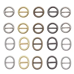 20Pcs Oval Metal Mini Tri Glide Buckle For Doll Belt Adjuster Bag Shoes Waistband Clasp Hooks DIY Doll Clothes Accessories