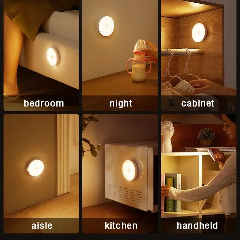 Xiaomi Youpin Two-color Sensor LED Night Light Wireless Energy-saving Rechargeable LED Human Body Induction Bedroom Wall Lamp