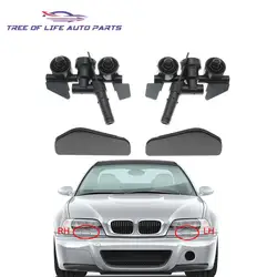 Front Bumper Headlight Washer Spray Nozzle Jet Cover Cap For BMW 3 Series E46 1997 1998 1999 200-2005 61677066847 61677066848