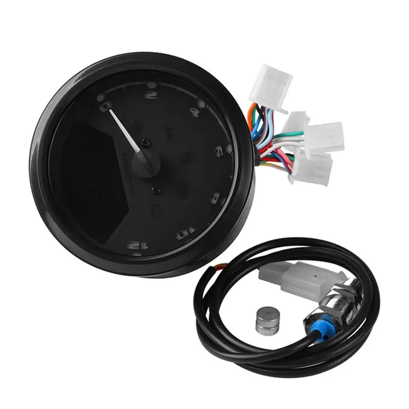 Practical Motorcycle LCD Instrument Odometer Tachometer Speedometer Digital LCD Oil Gauge With Induction Sensor